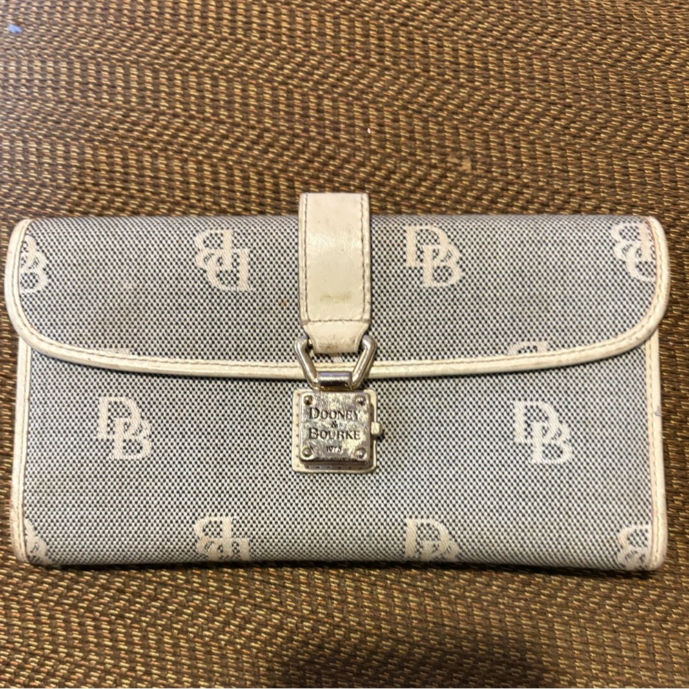 Dooney & Bourke Black and Cream Clutch
